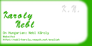 karoly nebl business card